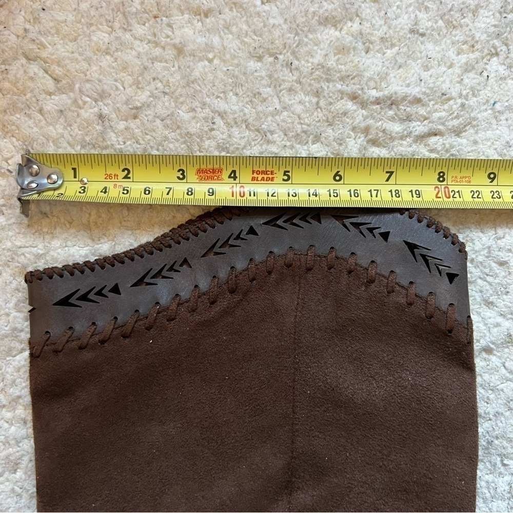 not rated: Sansa Faux Brown Suede 'Sansa Chelsea' Heeled Boots - Picture 11 of 13